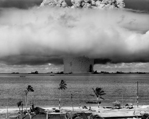 atomic bomb explodes in ocean